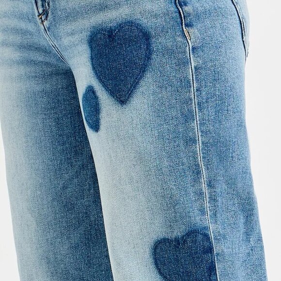 RISEN Full Size Mid Rise Fit-boyfriend Heart Shade Jeans Plus Size - Picture 7 of 7